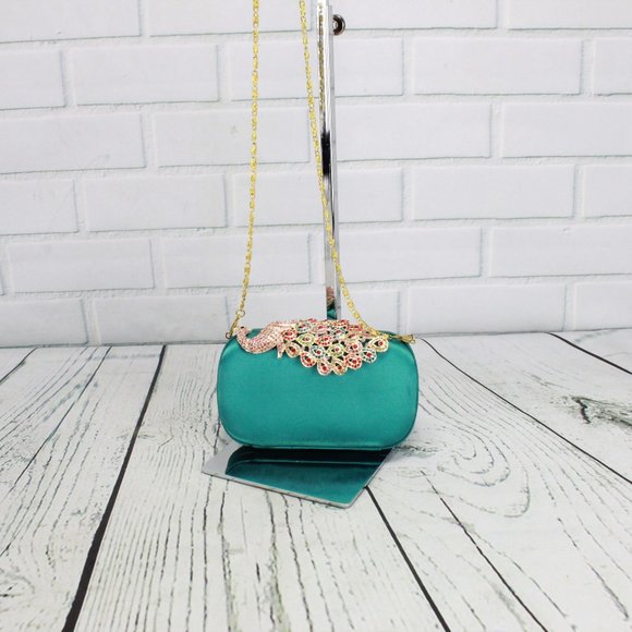 teal evening bag